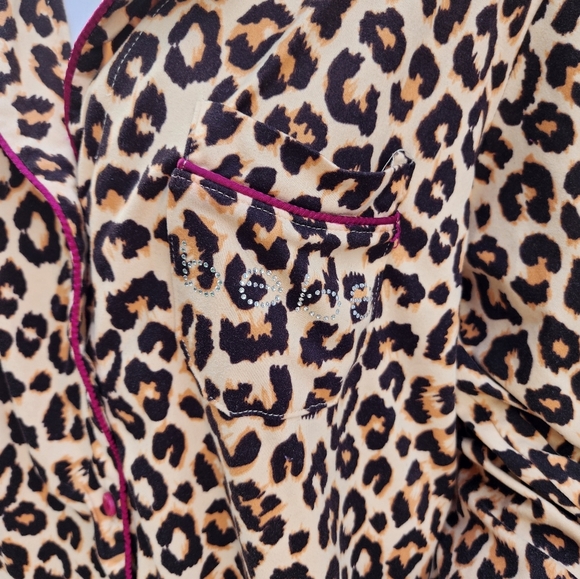 Bebe Leopard Bling Pajamas XL - Picture 8 of 15